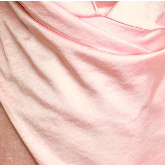 Lulus As Always Pink Satin balloon sleeve Mini Dress - Picture 6 of 10